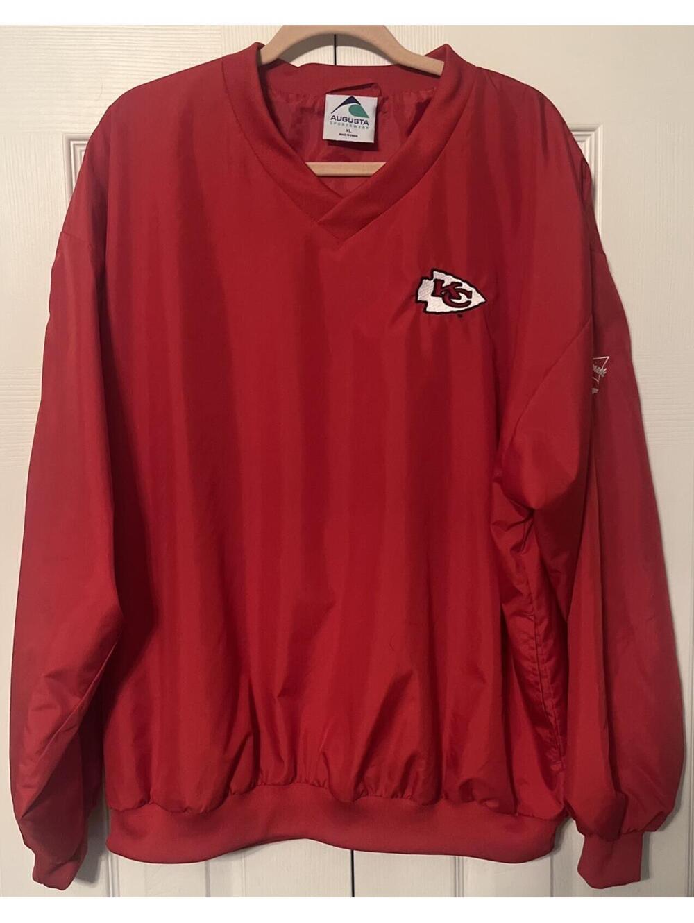 KC Chiefs V-Neck Jacket Men’s XL NFL Football Pullover Bud/Bud Light - Clean!